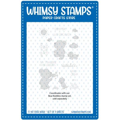 Whimsy Stamps NoFuss Masks - Bear Bubbles
